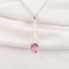 Morganite Pendant, Handmade Gemstone 925 Solid Sterling Silver Pendant Dainty Jewelry, For Engagement Gift