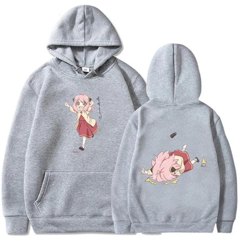 Harajuku Anime Spy X Family Anya Forger Morsom Trykket Hettegenser Menn Kvinner Hettegensere Casual Genser Harajuku Unisex Genser Topper