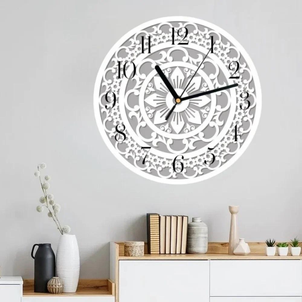 10 Inch Silent Xyloid Wall Clocks Decorative Non Ticking Clock for Home Office Kitchen Bedroom Living Room, Bedroom, Study
