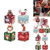 Christmas Themed Pattern Paper Box Set Holiday Decoration Props For Family Gatherings