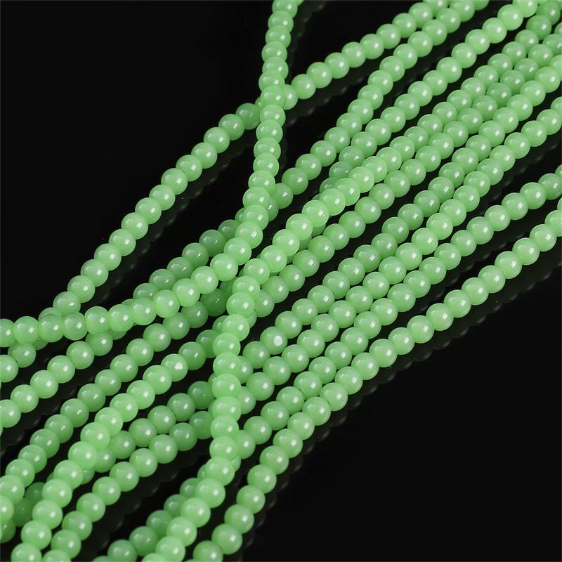 

4 мм 1 полоска/пакет маленькие стеклянные однотонные круглые бусины DIY браслет ожерелье серьги ювелирные аксессуары 4mm 1str/bag