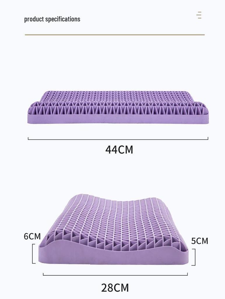 TPE Schlaf Pektin Kissen - Kein Druck, Waschbar, Dynamische Schwarze Technologie für Kinder & Erwachsene, Druckentlastendes Halswirbel Latex Kissen