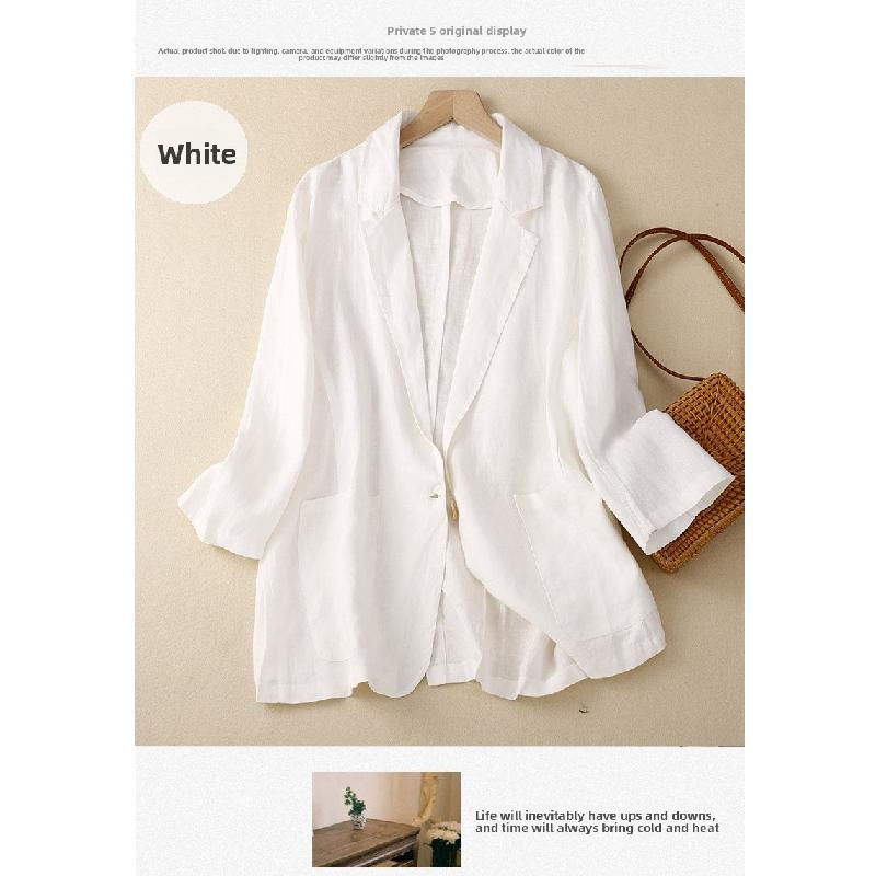 2026 New Casual Three-Quarter Sleeve Short Jacket for Women, Solid Color Blazer