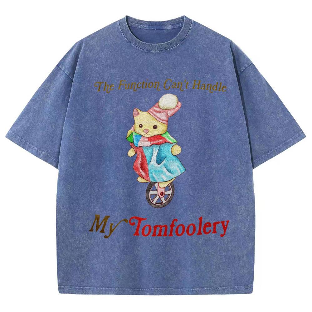 Summer Cartoon Bear Print Women's T-Shirt Wash Oversized Short Sleeve Couple Y2K Sweetheart Casual Top