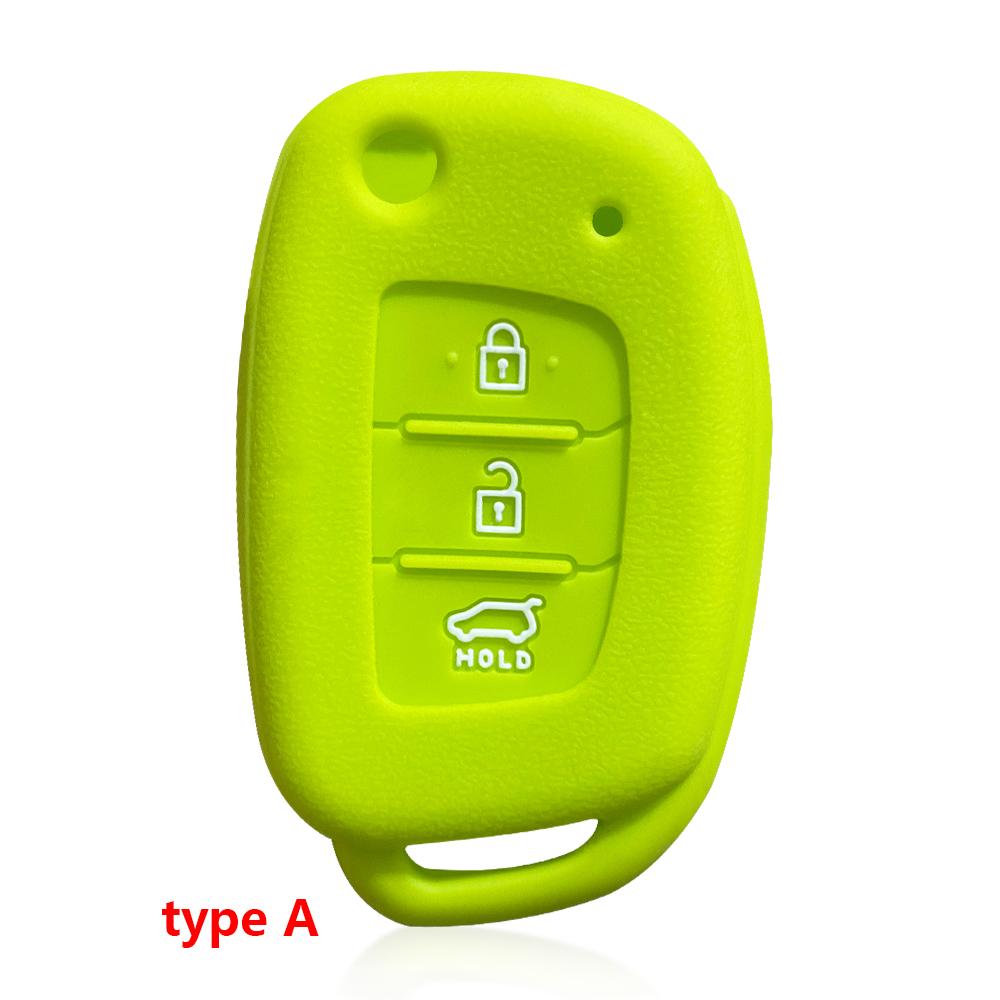 Key Case for Hyundai Accent Ix25 Tucson Ix35 2014 Elantra Creta Verna I40 I10 Solaris 2015 2016 2021 3 Button Silicone Key Cover