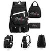 Stray Kids Backpack Lunch Bag Pencil Case Oxford Cloth Student Set For Daily Use