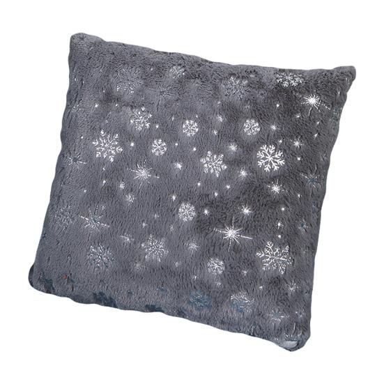 Vánoční pouzdro na polštář Hot ražba na skrytý zip omyvatelný elegantní 43x43cm sněhové vločky flitry Vánoční ozdobný povlak na polštář pro domácí kancelář