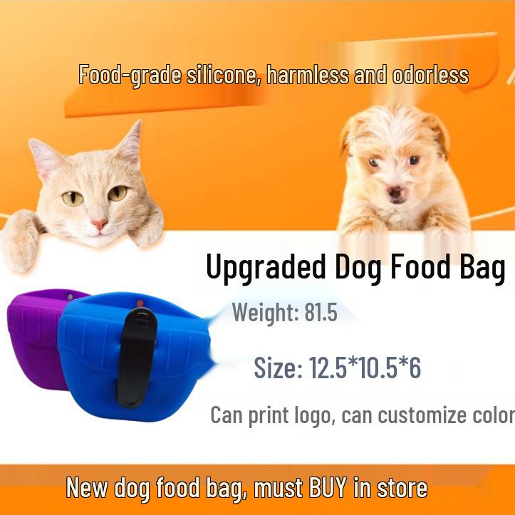 Portasacchetti in Silicone per Cani - Marsupio da Cintura per Addestramento all'Aperto