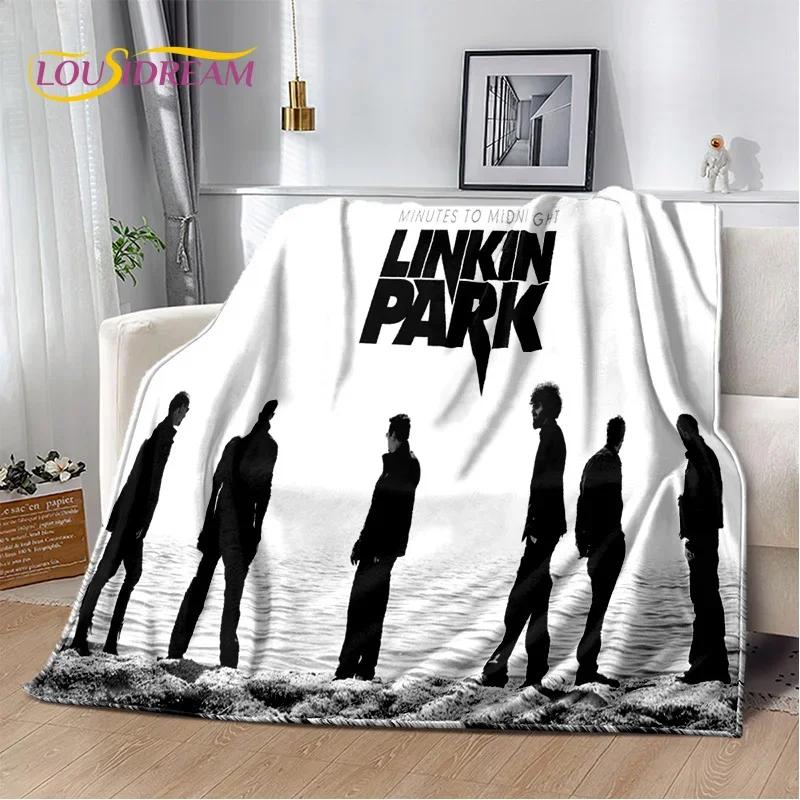 Ρετρό Μουσικό Συγκρότημα 3D L-Linkin-Park Μαλακές Κουβέρτες, Κουβέρτα για Ζέσταμα Άνετη Κουβέρτα για Πικνίκ Κρεβάτια Καναπέ Σπίτι Υπνοδωμάτιο Παιδί