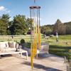 Innen Außen Windspiel Glocke mit 12 Aluminiumröhren für Garten Terrasse Balkon Dekoration