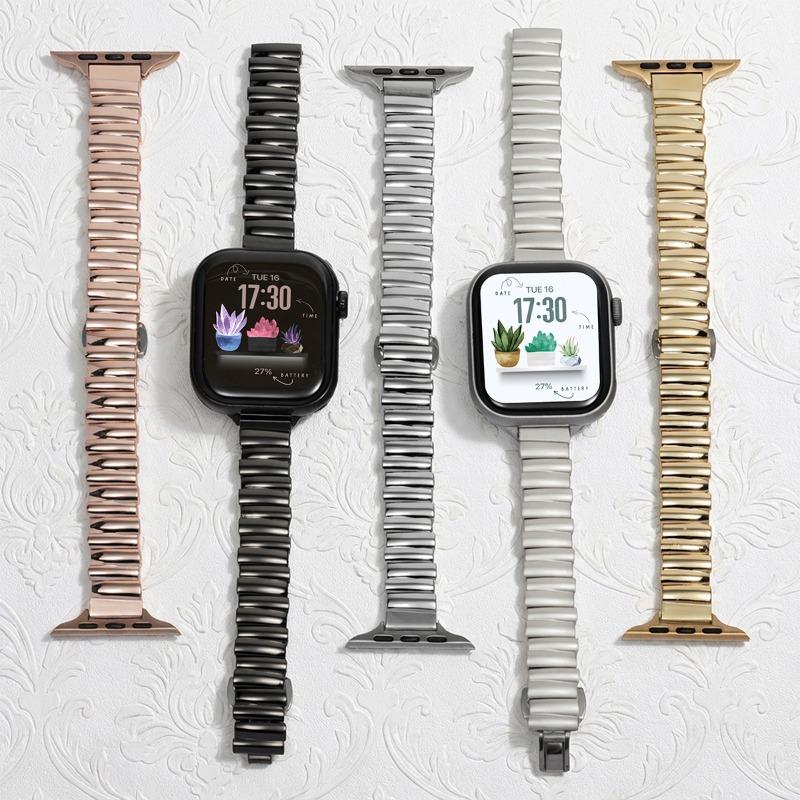 Irregular Metal Strap For Apple Watch Ultra3 49mm 38 40 41 42 44 45 46mm Luxury Stainless Steel Strap For iWatch 11 10 9 8 7 SE3