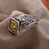 Bohemia Style Goddess Of Justice Justitia Vintage Thai Silver Unisex Ring Jewelry For Women Men Gifts No Fade