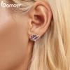BAMOER 925 Sterling Silver Gradient Starry Stud Earrings Romantic Love Earrings For Women Girl Gift Fine Jewelry Everyday Wear