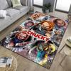 Tappeto Chucky Film Horror 3D Tappetino per Porta Soggiorno Bagno Tappeto per Pavimento Camera da Letto Annabelle Terrore Tappeto Decorativo Regalo di Halloween