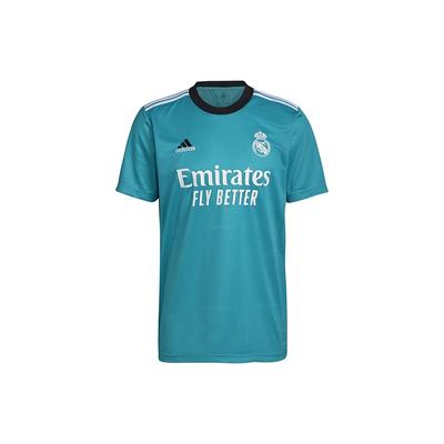 Camiseta de Manga Corta Edición Aficionado Visitante Real Madrid para Hombre Tops Verde Pavo Real H40951