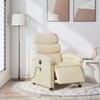 Electric Massage Chair Cream Fabric