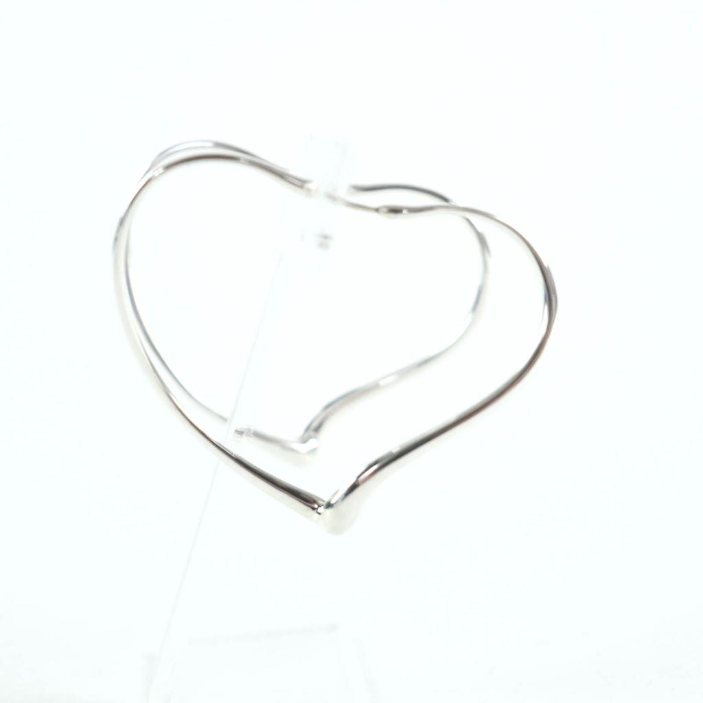 Excellent TIFFANY&Co. Pierce Open Heart Hoop Pierce, Medium Silver AG925 Women Used