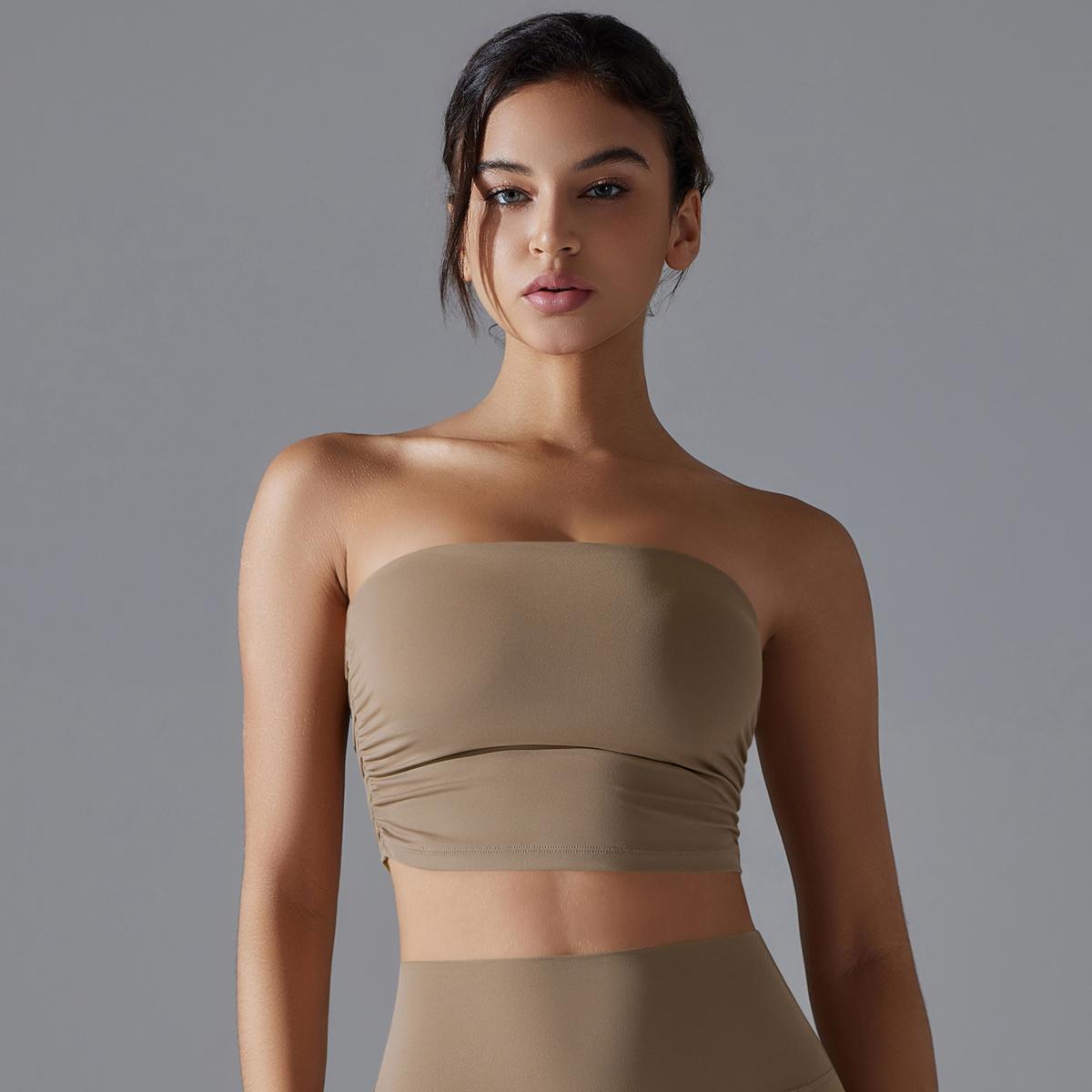 Auroth Женский Спортивный Фитнес Бюстгальтер С Открытой Спиной Тренировки Бег Спортивный — фото 13