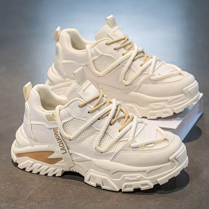 Men's Shoes 2025 Summer New Mesh Versatile High-end Casual Shoes Youth Sports Platform Dad Shoes