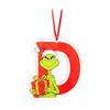 2D Christmas Ornaments, 26 Letters Flat Hanging Decorations for Holiday Decor