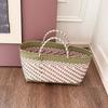 Large Capacity Weave Bag Countryside Style Vegetable Basket Bag Casual Beach Tote Bag  Girls