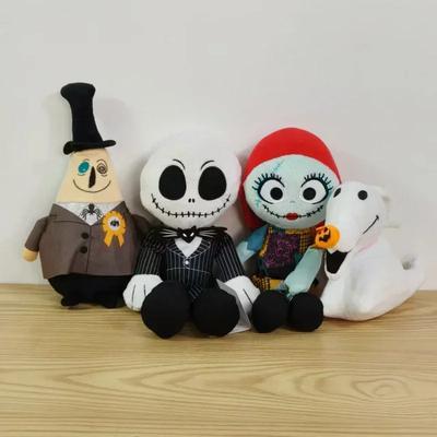 Disney Movie The Nightmare Before Christmas Jack Skellington Sally Plush Stuffed Toy Cartoon Doll Room Decoration Halloween Gift