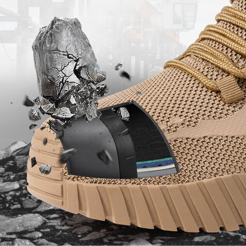 High Top Safety Shoes Men Steel Toe Work Shoes Men Anti-puncture Safety Shoes Woman Work Safety Boots Man Indestructible Shoe