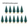 12 Pcs Christmas Tree Mini Pine With Wood Base Wooden Christmas Tree Snow Landscape Xmas Trees Xmas Tabletop Decorative Gifts