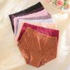1 Pezzo Donna Lusso Ricamo Floreale Sexy Pizzo Mutandine Vita Alta Elastico Biancheria Intima Donna Traspirante Pizzo Patchwork Lingerie Nuovo