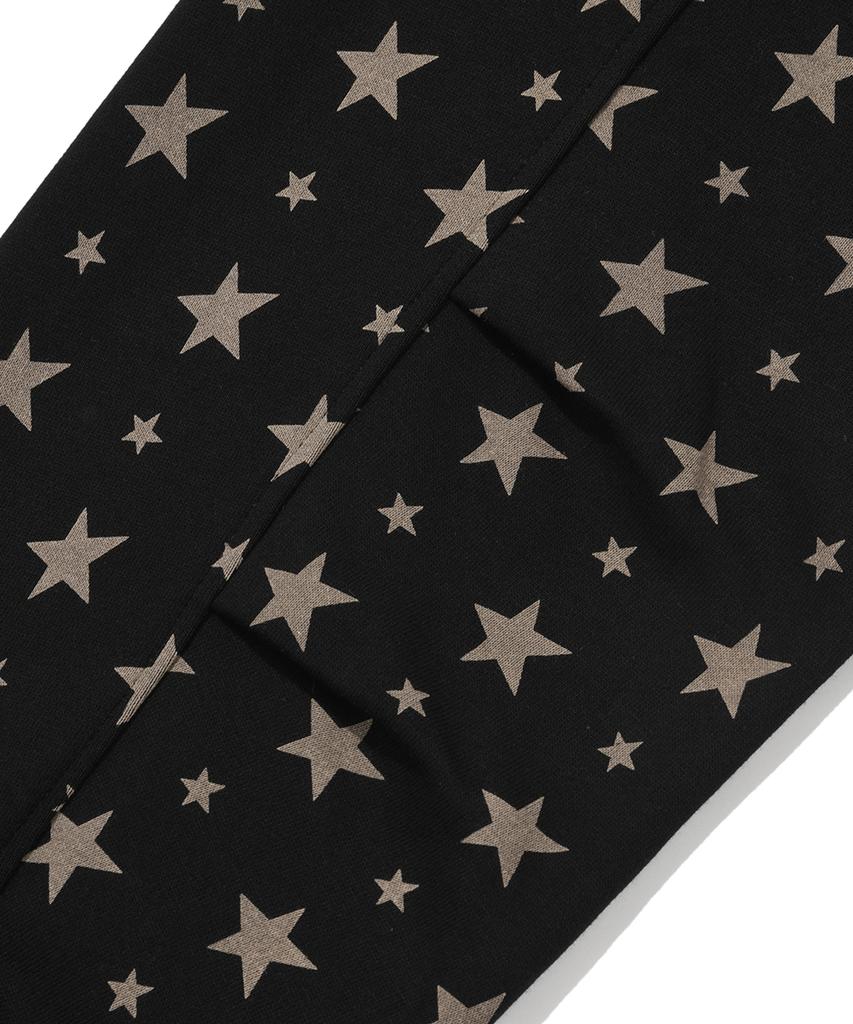 Nombre Signature Star Pintuck Zip-Up Hoodie [Black]