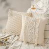 Böhmische bestickte Kissenhülle Handgewebte Kissenhülle Dekorative Überwurf-Kissenhülle Bunte Baumwoll-Leinen Boho Chic Bettwäsche