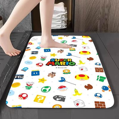  Disney Cartoon M-Mario-Bros Floor Mat Graphic Printed Flannel Doormats For Bathroom Kitchen Entrance Carpet Home Decor