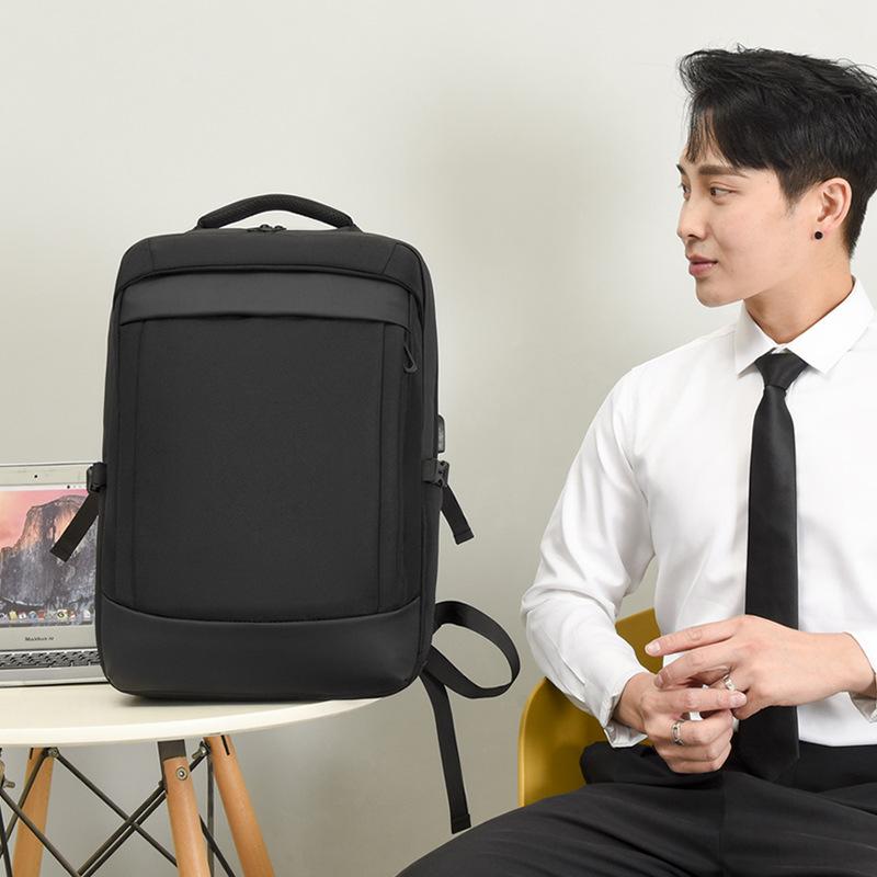 Schoolbag Men's Backpack Business Casual Commuter Multifunctional Large Capacity Computer Backpack with USB Fashion Waterproof Backpack