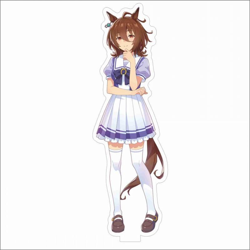 Japan Beautiful Derbil 15 Cm Cartoon Characters Acrylic Double-sided Stand Model Kawaii Cute Office Decoration Panel Permanent Recording Fans