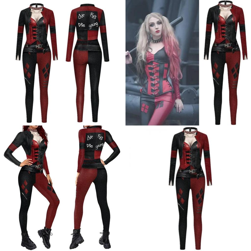 Disfraz de Cosplay de Harley Quinn para Halloween para Mujeres Juego de Rol