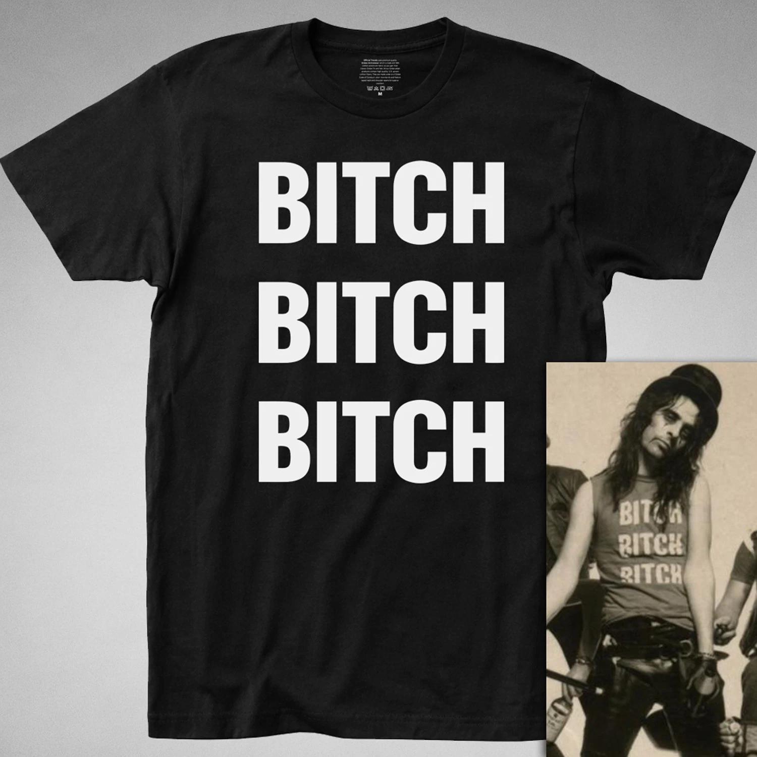 Alice Cooper BITCH BITCH BITCH T-SHIRT rock metal tour tee 70s vintage offensive L