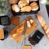 Black Metal Bamboo Bread Bin Kitchen Container for Bread