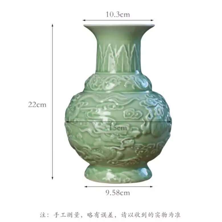 Ceramic Vase Decoration, Flower Arrangement, Antique Shelf, Chinese Zen Flower Arrangement, Home Decoration, Jingdezhen