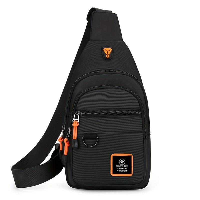 Modische Herren Brusttasche Handtasche Leichte Nylon-Stoff Crossbody Umhängetasche Stilvolle Lässige Herren Bauchtaschen Männliche Brusttasche
