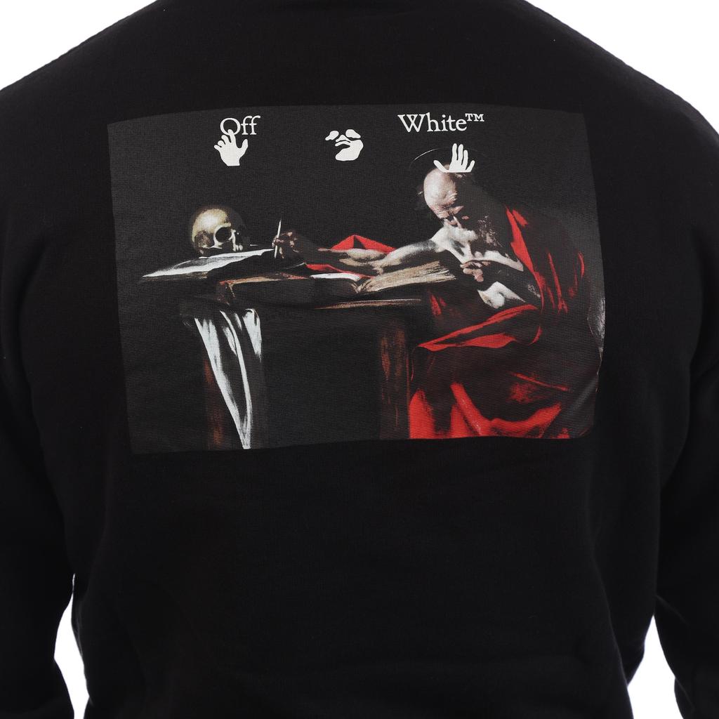 Off White Mens Caravaggio Back Print Hoodie