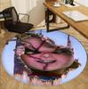 Bride of Chucky Pattern Round Rug, Indoor/Outdoor Mat, for Picnic, Gameroom, Bedroom, Office, Living Room, Home Decor Carpet, Birthday Gift