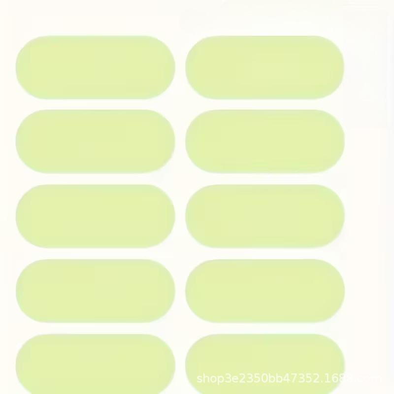 

10Pcs Glow Green Luminous Stickers, No-Power Night Safety Decals, Reusable Glow-in-the-Dark Tape for Walls, Stairs, Switches