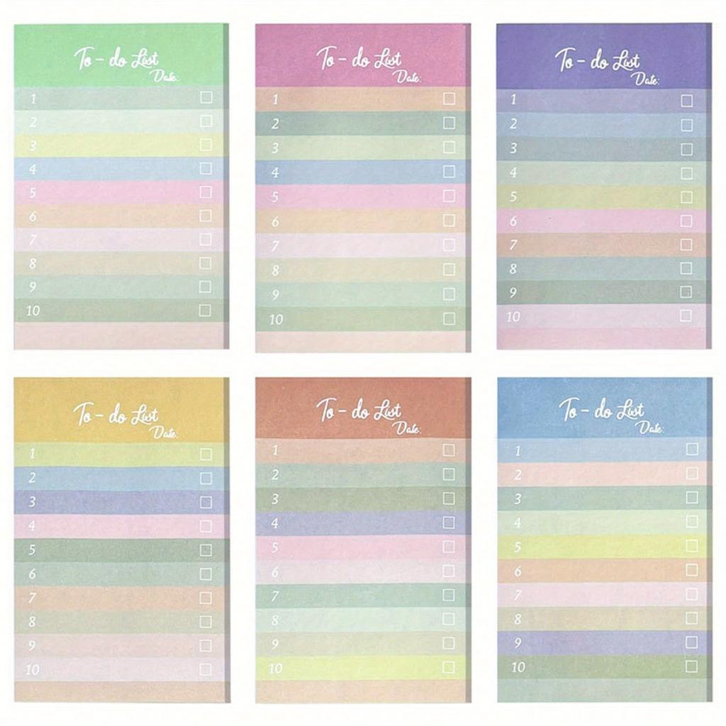 50τμχ Πολύχρωμα Αυτοκόλλητα Λίστας Εργασιών, Αυτοκόλλητο Σημειωματάριο για Γραφείο, Οικιακά/Γραφικά Είδη (Τυχαίο χρώμα) Πίσω στο σχολείο
