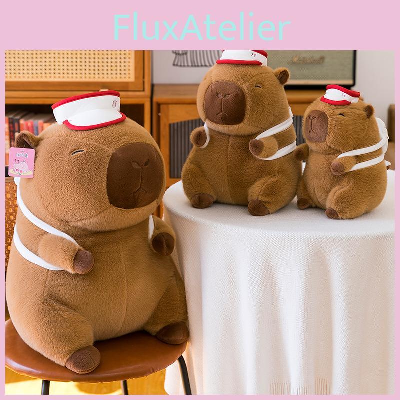 Capybara Backpack Hat Cartoon Plush Toy Room Decoration Children Doll Sleeping