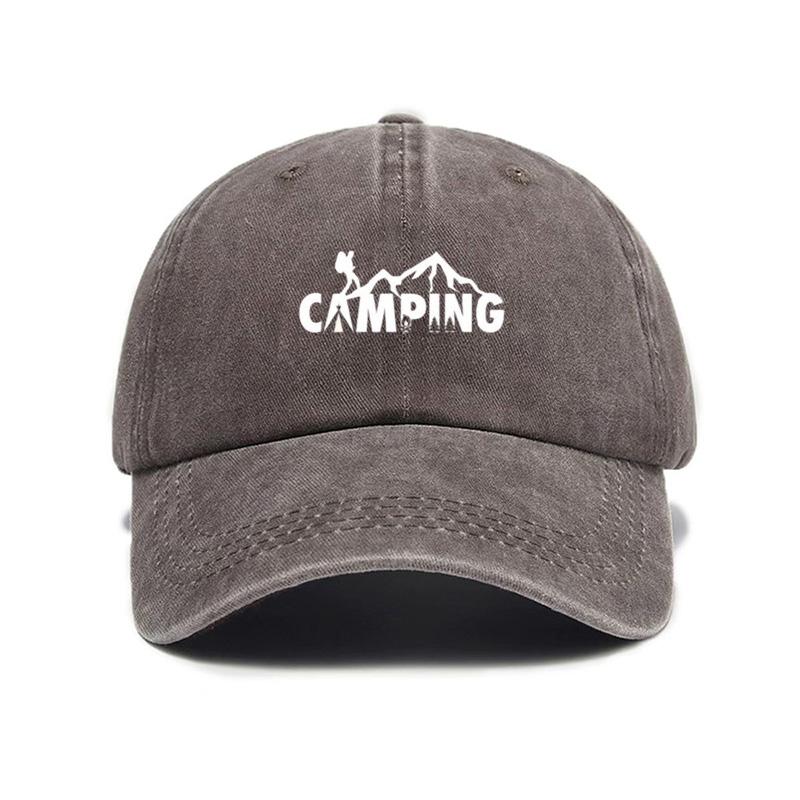Washed Baseball Hat Men's Printed Peaked Cap Women's Outdoor Visor Fishing Hat
