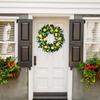Summer Lemon Wreath Artificial Yellow Leafy Fruit Wreath