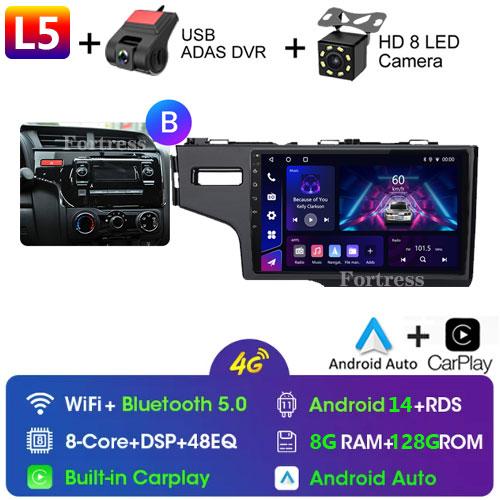 Touch screen For Honda Jazz 3 2015 - 2020 Fit 3 GP GK 2013 - 2020 Car Radio Multimedia Player GPS Navigation 4G Carplay 2Din DTS