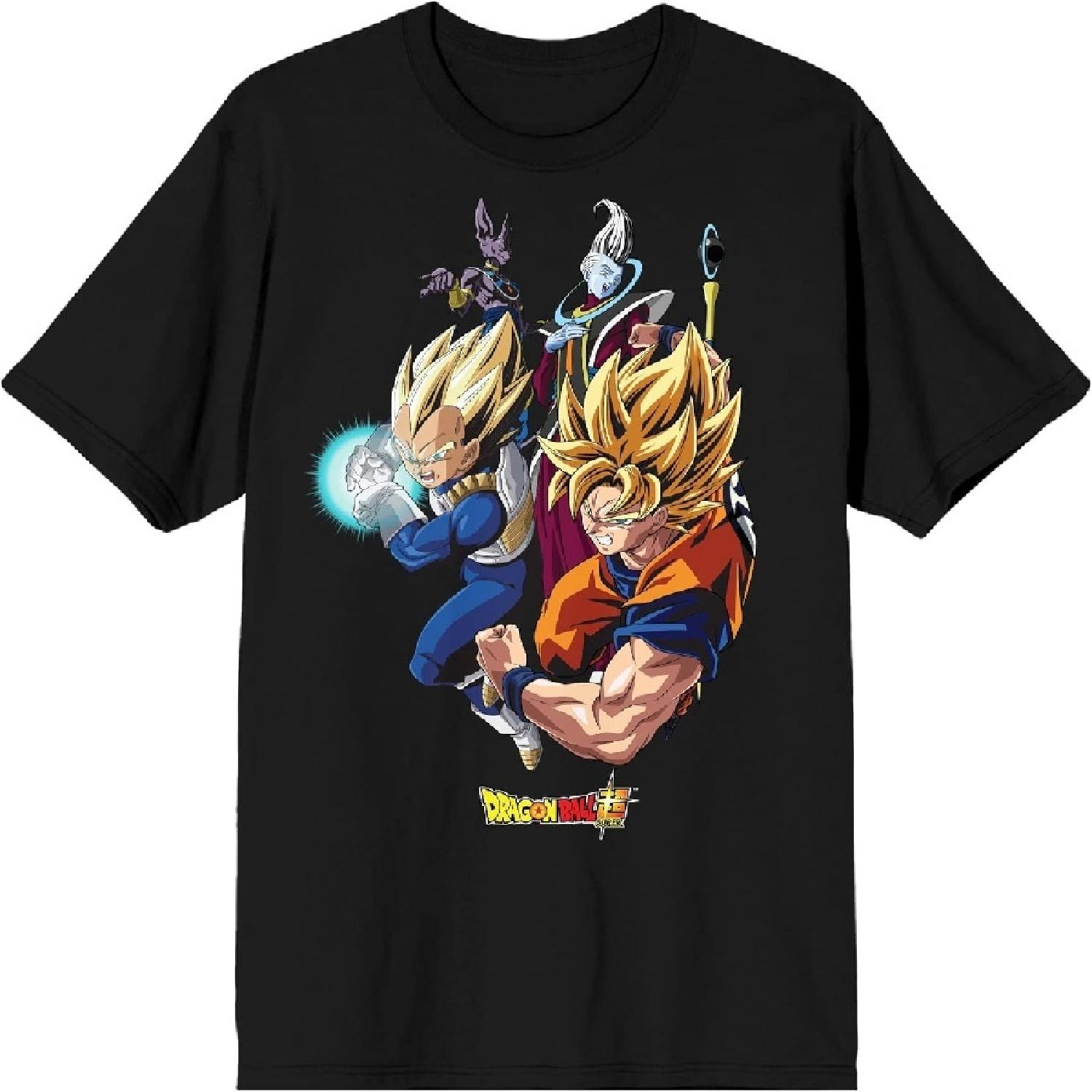 Мужская черная футболка с круглым вырезом Dragon Ball Super S