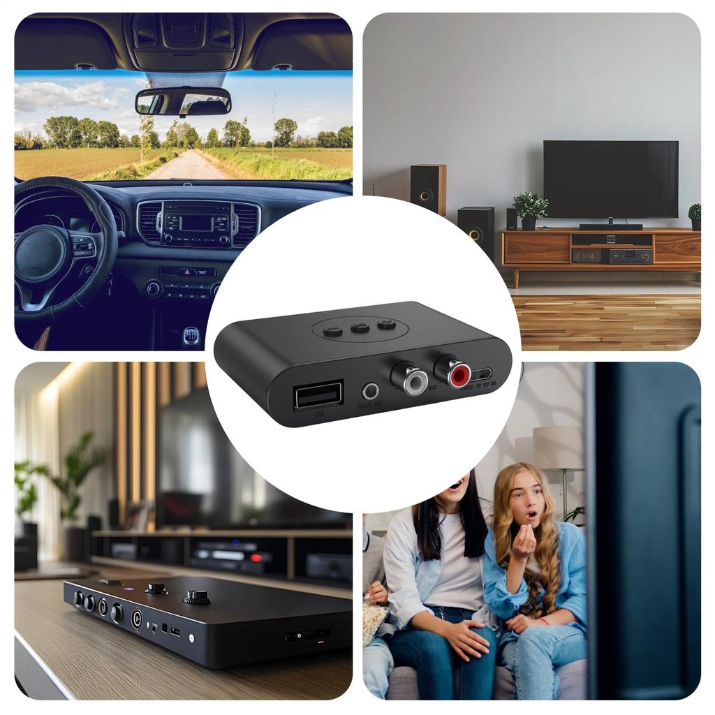 Sistem Audio Streaming Muzică - Adaptor Receptor Auto, Difuzor Sunet Clar | Călătorie Rutieră
