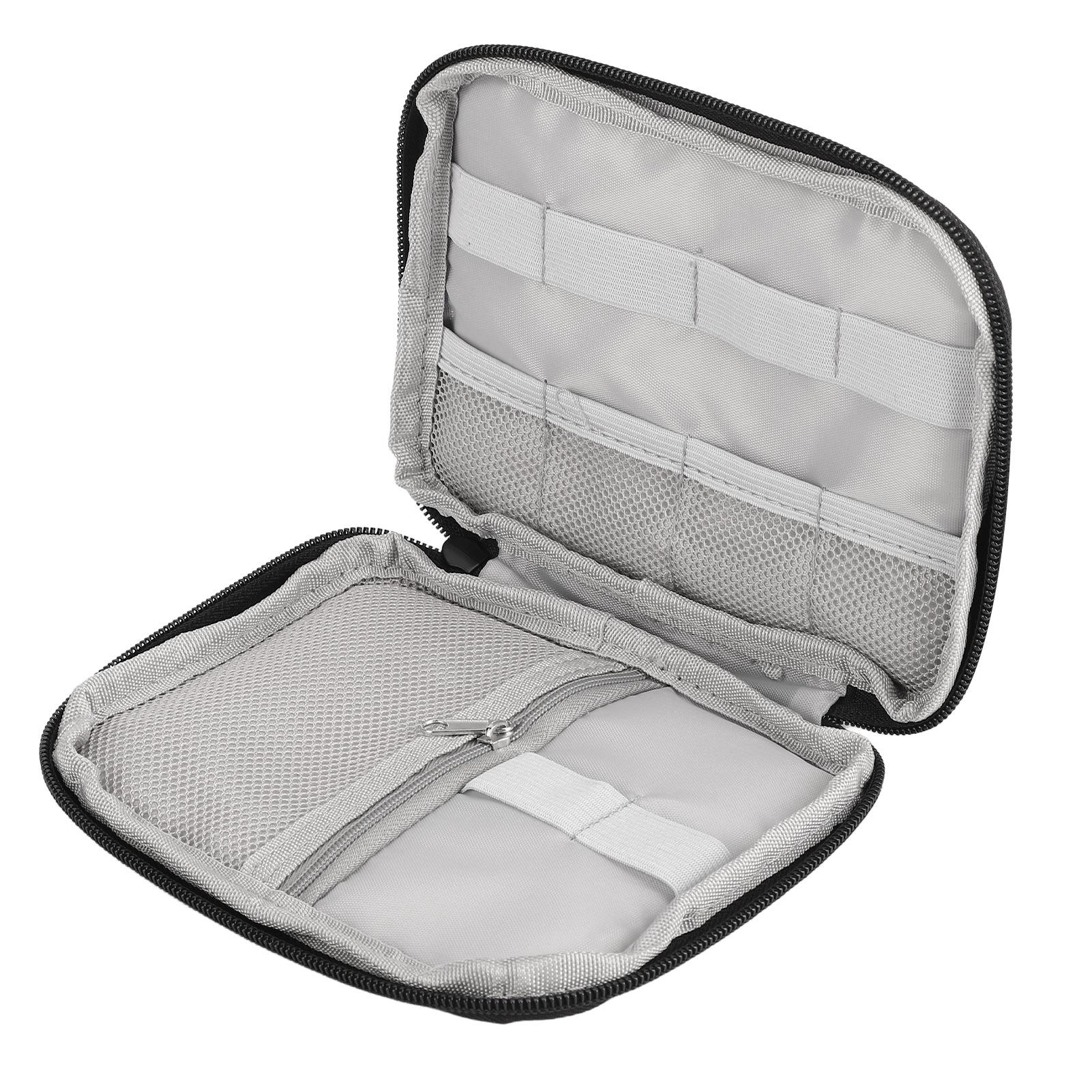 

Сумка для хранения линии передачи данных, легкая, портативная, с застежкой-молнией, сумка-органайзер для электронных аксессуаров чёрный